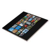 Carreau Alphabet épelé avec des lettres d'image (Côté)