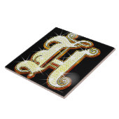 Carreau Alphabet H de Bling (Côté)