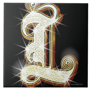 Carreau Alphabet L de Bling