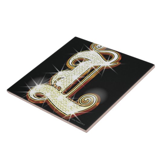 Carreau Alphabet L de Bling (Côté)