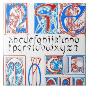 Carreau Alphabets Art Nouveau, Mucha