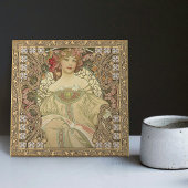 Carreau Alphonse Mucha Art Nouveau Vintage