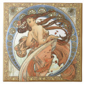 Carreau Alphonse Mucha "Danser" Art Nouveau Vintage (Devant)