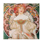 Carreau Alphonse Mucha F. Champenois Tile (Devant)