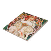 Carreau Alphonse Mucha F. Champenois Tile (Côté)