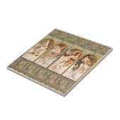Carreau Alphonse Mucha Four Seasons 1897 Art Nouveau Panel (Côté)
