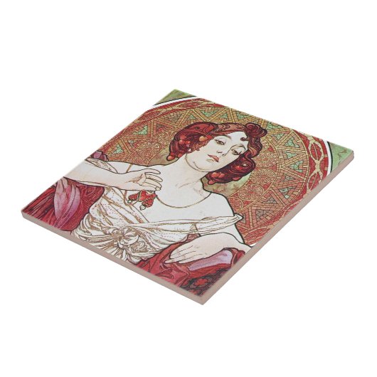 Carreau Alphonse Mucha Ruby (Côté)
