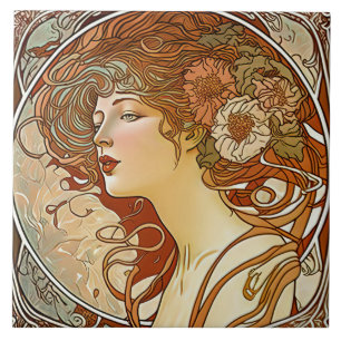 Carreau Alphonse Mucha Sarah Bernhardt Art Nouveau