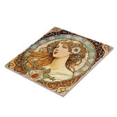 Carreau Alphonse Mucha Sarah Bernhardt Art Nouveau (Côté)