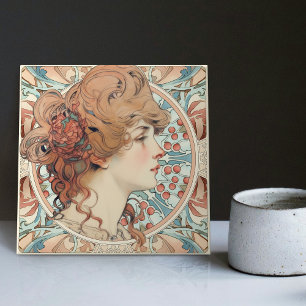 Carreau Alphonse Mucha Sarah Bernhardt Art Nouveau Céramiq