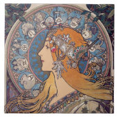 Carreau Alphonse Mucha , “Zodiac” (Devant)