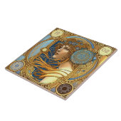 Carreau Alphonse Mucha Zodiac Décor Mur Art Nouveau Ceram (Côté)