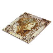 Carreau Alphonse Mucha Zodiac Décor Mur Art Nouveau Ceram (Côté)
