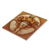 Carreau Alphonse Mucha Zodiac Décor Mur Art Nouveau Ceram (Côté)