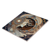 Carreau Alphonse Mucha Zodiac Décor Mur Art Nouveau Ceram (Côté)
