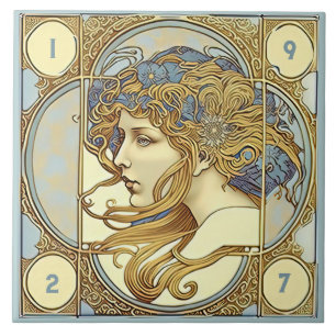 Carreau Alphonse Mucha Zodiac Décoration Murale Art Nouvea