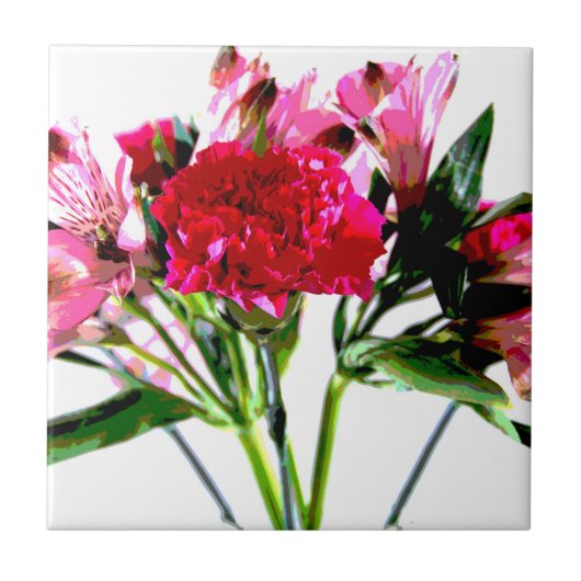 Carreau Alstroemeria rose (Devant)