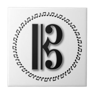 Carreau Alto ou Tenor Clef Music Note Design C Clef