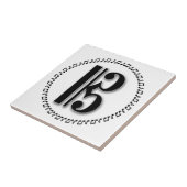 Carreau Alto ou Tenor Clef Music Note Design C Clef (Côté)