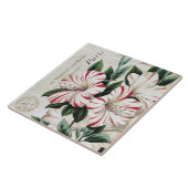 Carreau amarylis français vintages modernes de Noël (Côté)