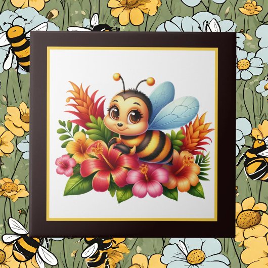 Carreau Amateurs d'abeilles mignons insecte