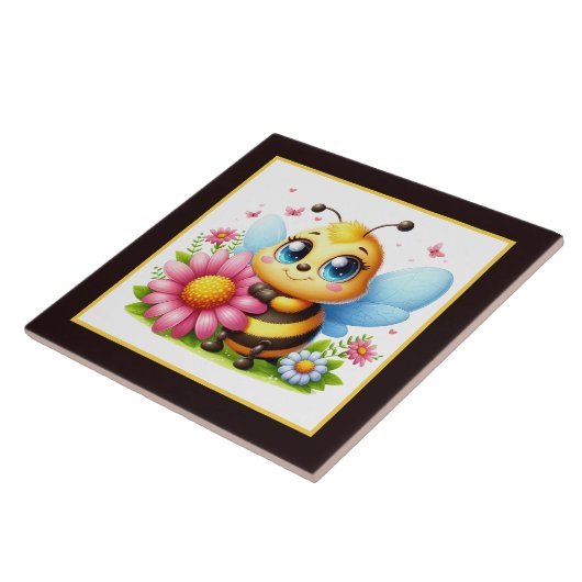 Carreau Amateurs d'abeilles mignons insecte (Côté)