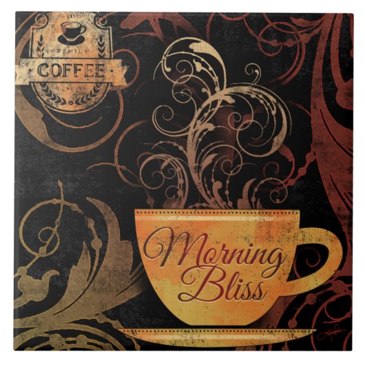Carreau Amateurs de café élégant - vintage décoratif (Devant)