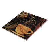 Carreau Amateurs de café élégant - vintage décoratif (Côté)