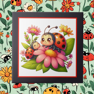 Carreau Amateurs de coccinelle mignonne artisanat