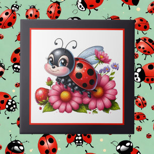 Carreau Amateurs de coccinelle mignonne artisanat