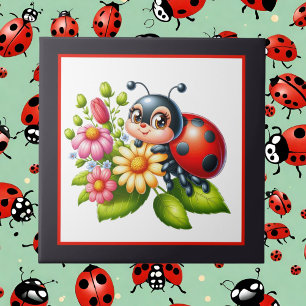 Carreau Amateurs de coccinelle mignonne artisanat