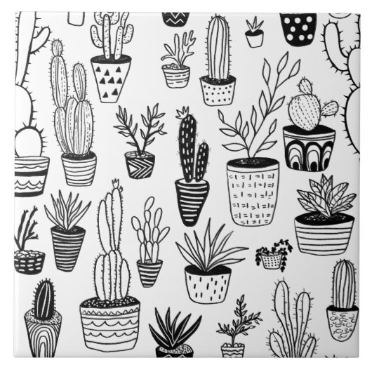 Carreau Amateurs de Plante Motif artisanal Plante mignonne (Devant)