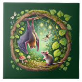 Carreau Amateurs de souris à chauve-souris cool (Devant)