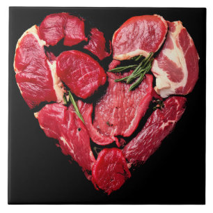 Carreau Amateurs de viande de coeur de boeuf Barbecue cru