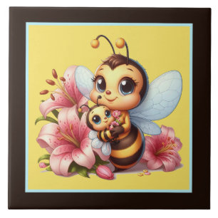 Carreau Amateurs d'insectes mignons