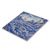 Carreau Amateurs méditerranéens bleu blanc (Côté)