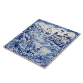 Carreau Amateurs méditerranéens bleu blanc (Côté)