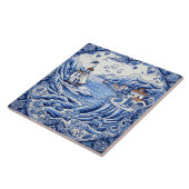 Carreau Amateurs méditerranéens bleu blanc (Côté)