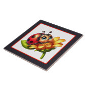 Carreau Amateurs mignons de coccinelle insecte (Côté)