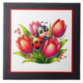 Carreau Amateurs mignons de coccinelle insecte (Devant)