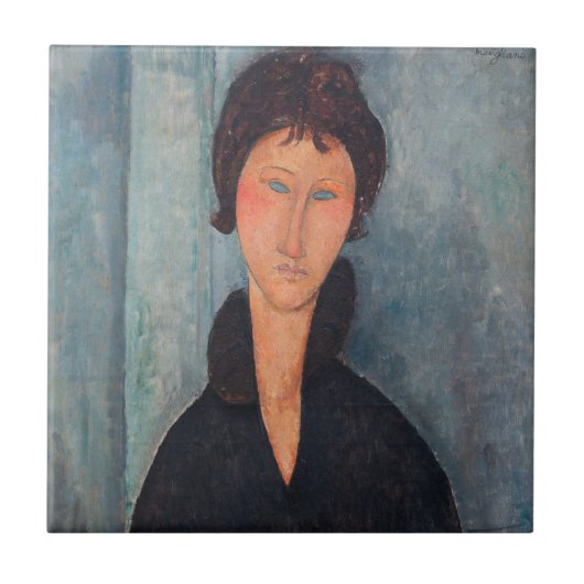 Carreau Amedeo Modigliani - Femme aux yeux bleus (Devant)
