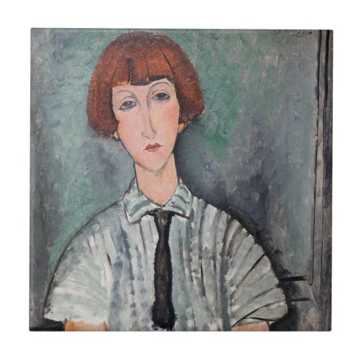 Carreau Amedeo Modigliani - Jeune fille dans une blouse ra (Devant)