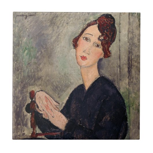 Carreau Amedeo Modigliani - Portrait de Dedie Hayden (Devant)