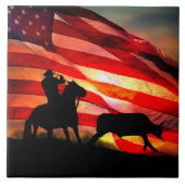 Carreau American Cowboy Steer Roping (Devant)