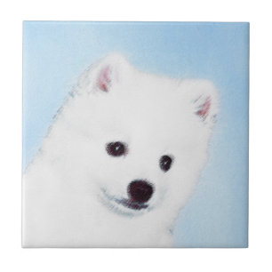 Carreau American Eskimo Dog Painting - Original Dog Art
