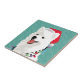 Carreau American Eskimo Samoyé mignon Chien Chien Chien Ch (Côté)