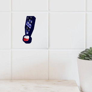 Carreau American Flag Exclamation Grand Carrelage en céram