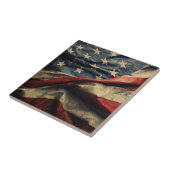Carreau American Flag Waving Fabric Design Carrelage en cé (Côté)