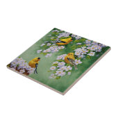 Carreau American Goldfinches & Pink Apple Blossings (Côté)