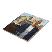 Carreau American gothique classique peinture Grant Wood (Côté)